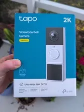 TP-Link Tapo Smart Video Doorbell Camera 2K Color Night Vision AI Detection NEW