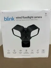 Blink Wired Floodlight Camera Black 2600-lumen LED System 1080p HD New Sealed