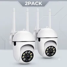 2Pk Security Camera 1080P HD WiFi Wireless Home Surveillance Night Vision Indoor