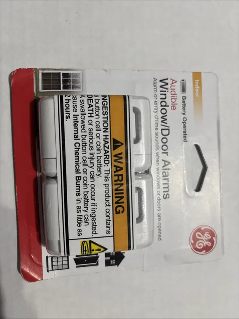 GE Battery Operated Audible Indoor Window/Door Alarms, 2- Pack