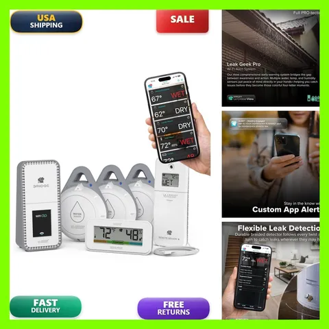 La Crosse Technology Leak Geek Pro Wi-Fi Alert System Bridge Gateway 3 Water