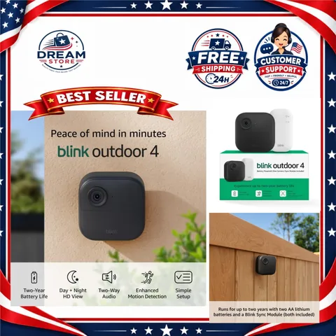 Blink Outdoor 4 Wireless Security Camera 1080p Night Vision Alexa