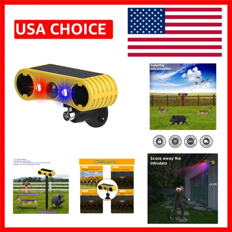Weather Resistant Solar Powered Motion Sensor Alarm With 130db Alert Sounds