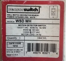 New Acuity Sensor Switch WSD WH Wall Switch Sensor White