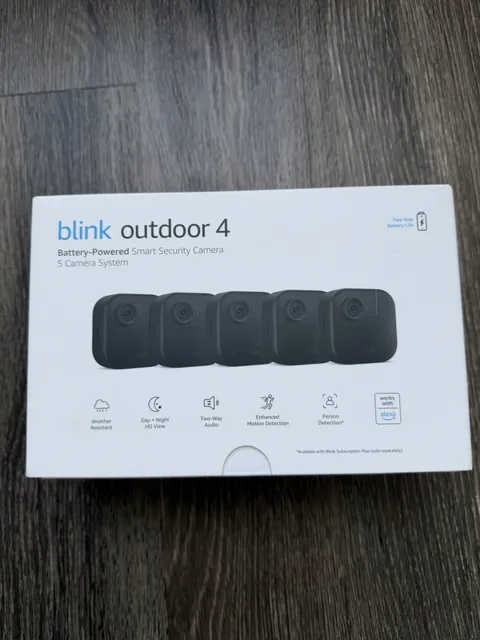 Blink Outdoor 4 Wireless Battery 5-Camera System 1080p Weatherproof Alexa