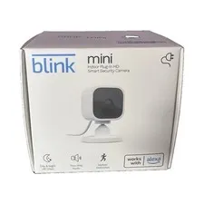 Blink Mini Indoor Wi-Fi HD Camera White Alexa Motion Detect 2-Way Audio