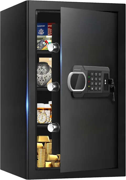 3.4 Cuft Large Home Safes Water and Fireproof with Digital Keypad & Key Lock, Se