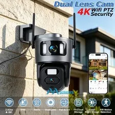 Outdoor 5G WiFi Security Camera 4K 8MP PTZ CCTV Auto Tracking Color Night Vision
