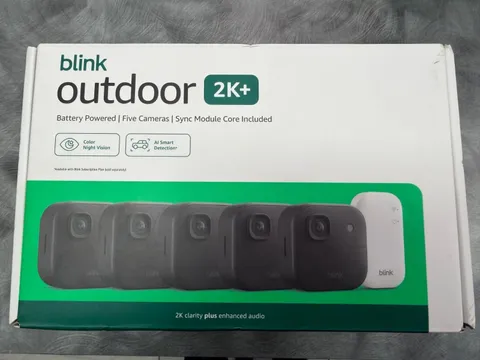 New Blink 5-pk 2K Video Resolution Wireless Smart Security Camera 840414659254