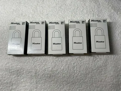 MASTER LOCK TOUGH UNDER FIRE (RED) Lockout Padlock, KA, Red, 1-15/16"H LOT OF 5