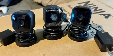Blink Mini 3-Pack Indoor Wired Security Cameras 1080p Color Wi-Fi Audio Black