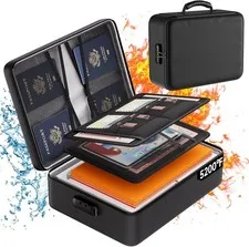 Large Capacity Fireproof Document Organizer - Safe & Stylish Storage Solution