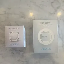 Aeotec MultiSensor 7 Z-Wave Plus Motion Sensor w/ Recessor Mount Factory Sealed