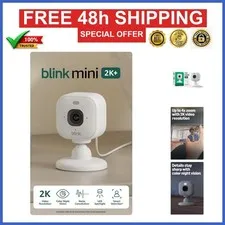 Blink Mini 2K+ Indoor Security Camera - Night Vision, 2K Resolution