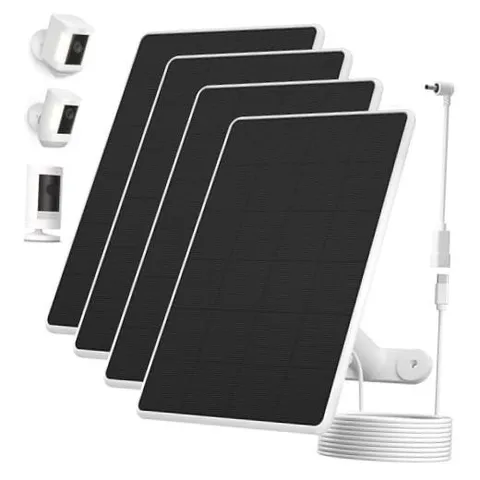 Solar Panel for Ring Camera, 6W Solar Charger for Stick Up & Spotlight Cam |