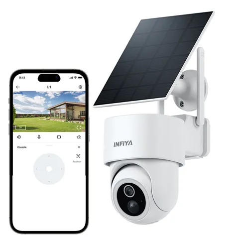 INFIYA L1 Solar Wireless Security Camera 2K Outdoor WiFi Motion Detection Home