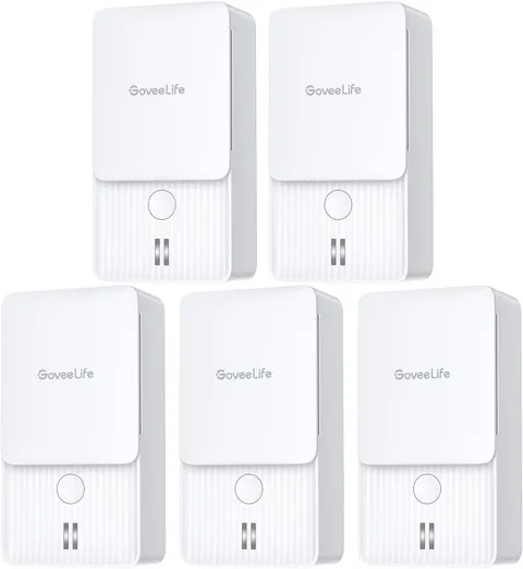 Water Leak Detectors 5 Pack, 100dB Adjustable Audio Alarm and Leak and Drip Aler