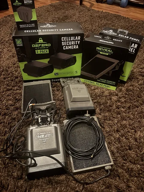Defend by Tactacam Cellular Security Camera 2-Pack w/ Solar Panels Battery