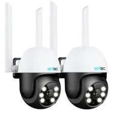 SV3C 2 Pack PTZ Security Camera Outdoor, 2 Count (Pack of 1), C13-2