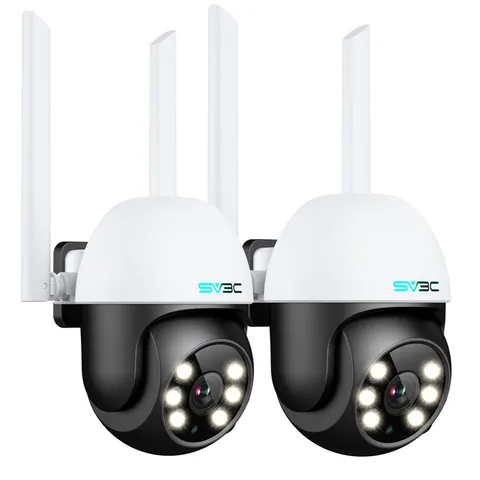 SV3C 2 Pack PTZ Security Camera Outdoor, 2 Count (Pack of 1), C13-2