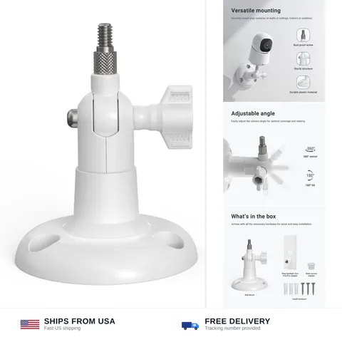 Holicfun Indoor/Outdoor Security Camera Wall Mount, White, 1-Pack | Universal...