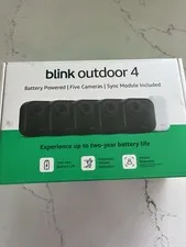 Blink Outdoor 4 Wireless Smart Security Camera five cameras & Sync Module NEW