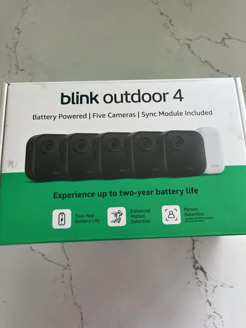 Blink Outdoor 4 Wireless Smart Security Camera five cameras & Sync Module NEW