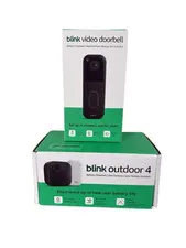 Blink Outdoor 4 Wireless Camera Security System & Blink Video Doorbell BUNDLE