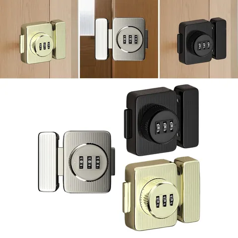 Password Rotary Hasp Lock Twist Knob Hasp Latch Cabinet Locker Gate Combination