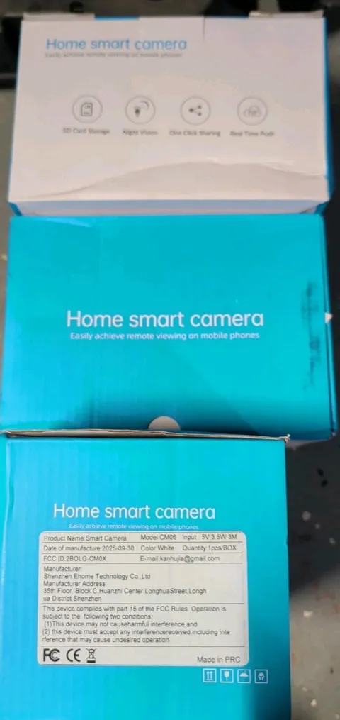Lot of 3 Home Smart WiFi Security Cameras 1080P HD Night Vision C2006