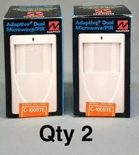 Lot of 2 NAPCO C-100STE Adaptive Dual Microwave PIR Motion Detector NIB NEW