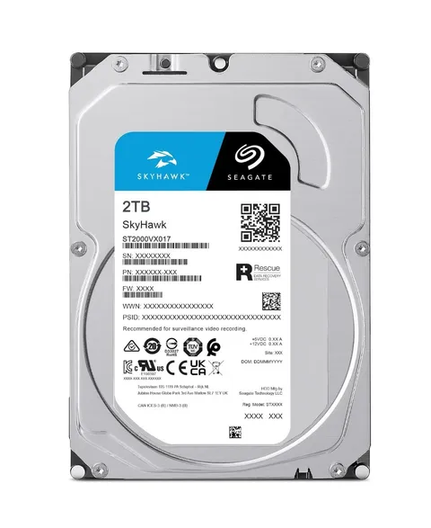 Seagate Skyhawk 2TB Surveillance Hard Drive For DVR & NVR Systems ST2000VX017