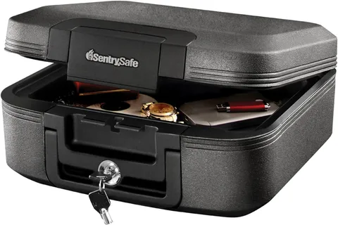 Fireproof Waterproof Chest Lock Box 0.28cu ft Key Lock