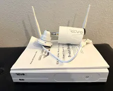 REVO Wireless Wi-Fi NVR IP Surveillance System w/ 8 White Bullet Cameras