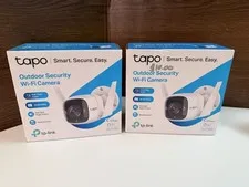 Two (2) - TP-LINK 3MP H.264 Outdoor Security Wi-Fi Camera Tapo - Model C320WS