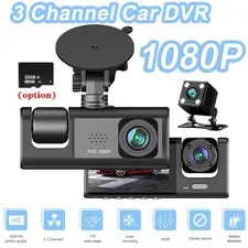 Camara Dash Para Coche HD 1080P Grabadora De Video Delantero/Trasero/Interior