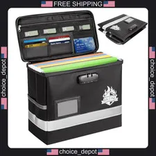 Fireproof Waterproof Document Box with Lock for Important Papers