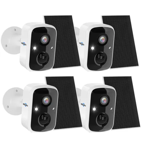 1-4PCS HISEEU 4MP Wireless 5G Wifi Solar Battery Outdoor Audio Security Camera