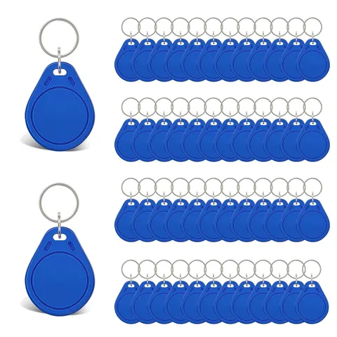 50 PCS 13.56MHz MFR Ultralight C ULC Key Fobs NFC Tags RFID Access Blue