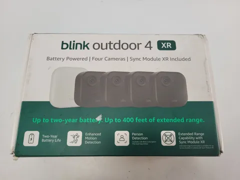 Blink Outdoor 4 XR Wireless Security Camera System 4 Cameras + Sync Module XR