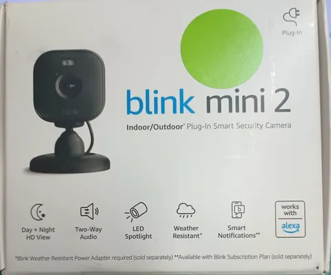Blink Mini 2 1080p Security Camera with Built-in Mic - Black