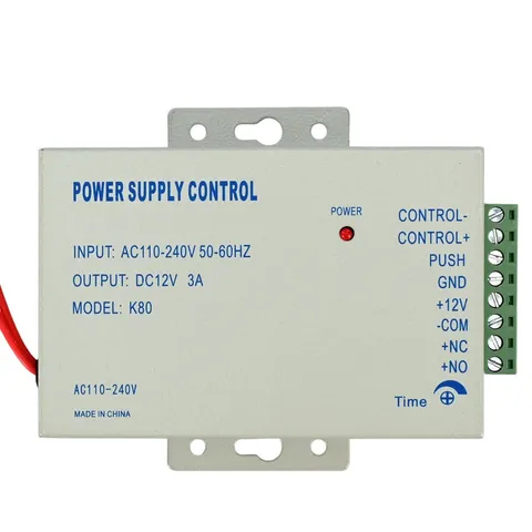 Access Control Power Supply 12V 3A DC for Electric Locks Door Systems