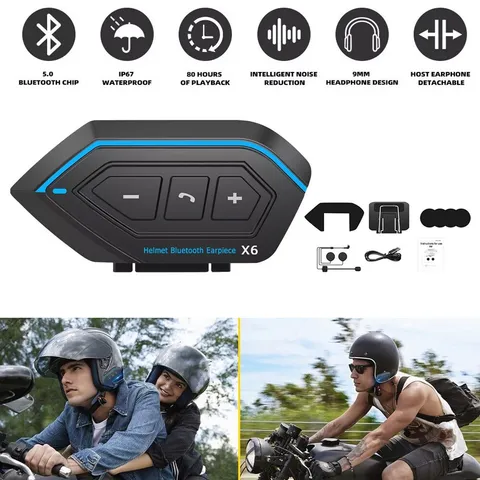 Motorcycle Helmet Speakers Headphone Intelligent Noise Mic Wireless Bluetooth