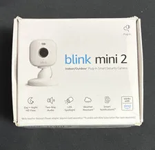 Blink Mini 2 1080p Wi-Fi Indoor/Outdoor Camera White, Spotlight, 2-Way