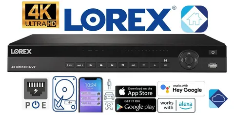 ⭐️ Lorex N883A64B NVR 16-Channel 4K Pro Series Network 4TB up to 2×10TB NEW ⭐️