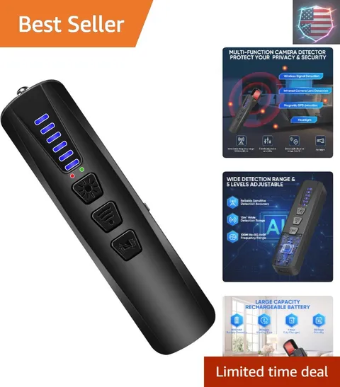 AI Hidden Camera Detector, Anti-Spy Camera Finder RF Signal & WiFi Scanner Hi...