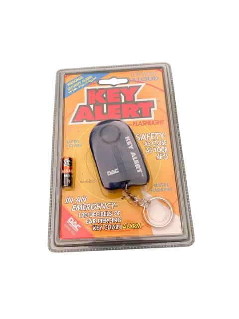 DAC Key Alert Personal Security Alarm Keychain Flashlight Very Loud Brand New