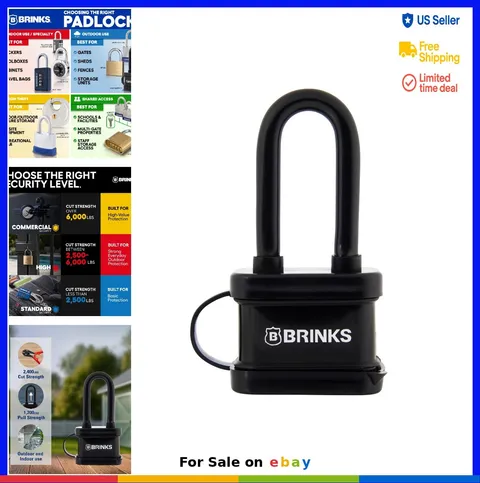 Weather Resistant 40mm Laminated Steel Padlock Brass 4-Pin Tumbler Hardened