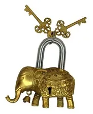 Elephant shape Antique Victorian Style Door Lock Handmade Solid Brass Padlock