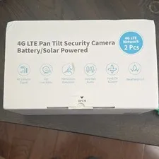 4G LTE PTZ Pan Tilt Security Cameras 2-Pack Battery/Solar, HD, 2-Way Audio